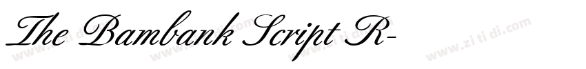 The Bambank Script R字体转换